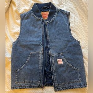 Levi's Denim Quilted-Lined Vest in Blue